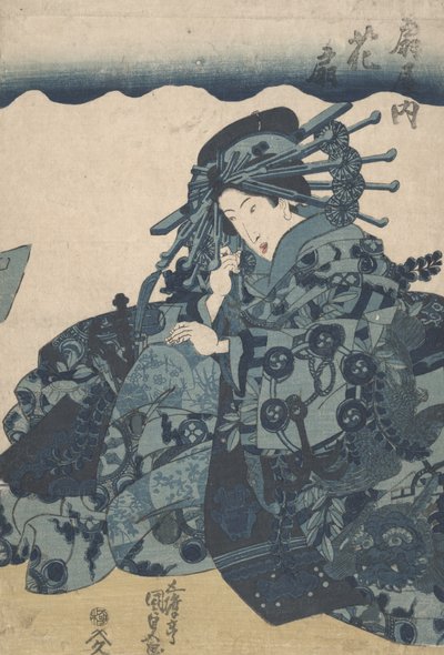 Unbekannter aizuri-e Druck, ca. 1830 von Utagawa Kunisada
